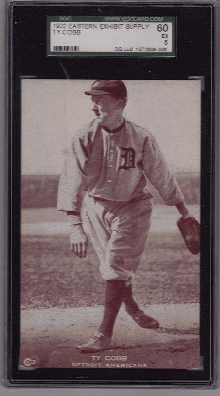 1922 Ty Cobb Exhibit Card