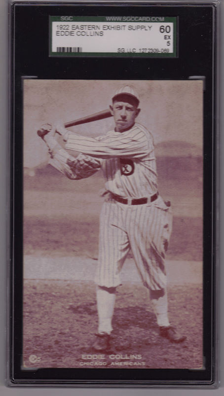 1922 Eddie Collins Exhibit Card