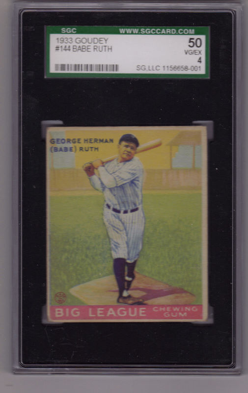 1933 Goudey/Ruth Card