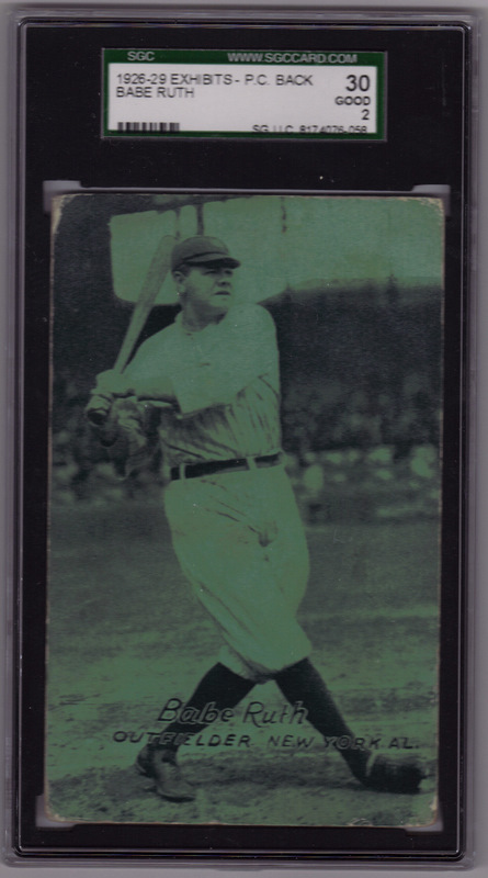 Babe Ruth Exhibits Card