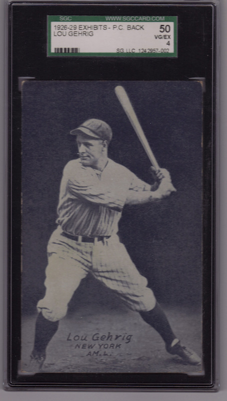 Lou Gehrig Exhibits Card