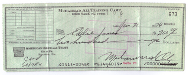 Muhammad Ali Training Camp Check*SOLD*