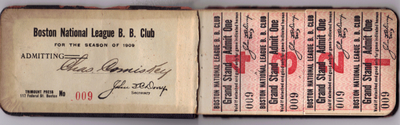 Boston National League B. B. Club Tickets*SOLD*