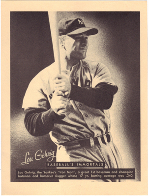 1948 Leaf Premium of Lou Gehrig*SOLD*