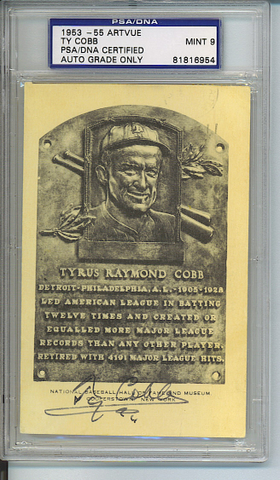 Ty Cobb Hall of Fame Black & White Post Card*SOLD*
