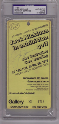 Jack Nicklaus Golf Ticket*SOLD*