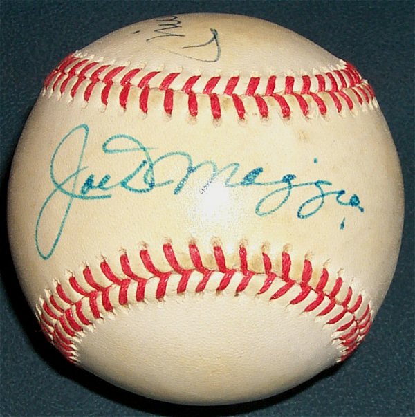  *SOLD* Joe DiMaggio/Mickey Mantle Autographed Baseball