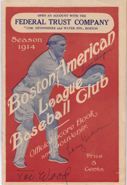 1914 Boston American Score Card *SOLD*