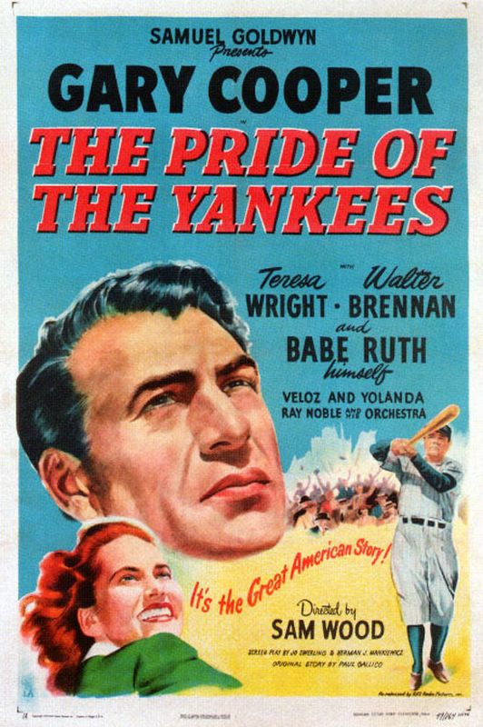 *SOLD* Pride of the Yankees--Movie Poster