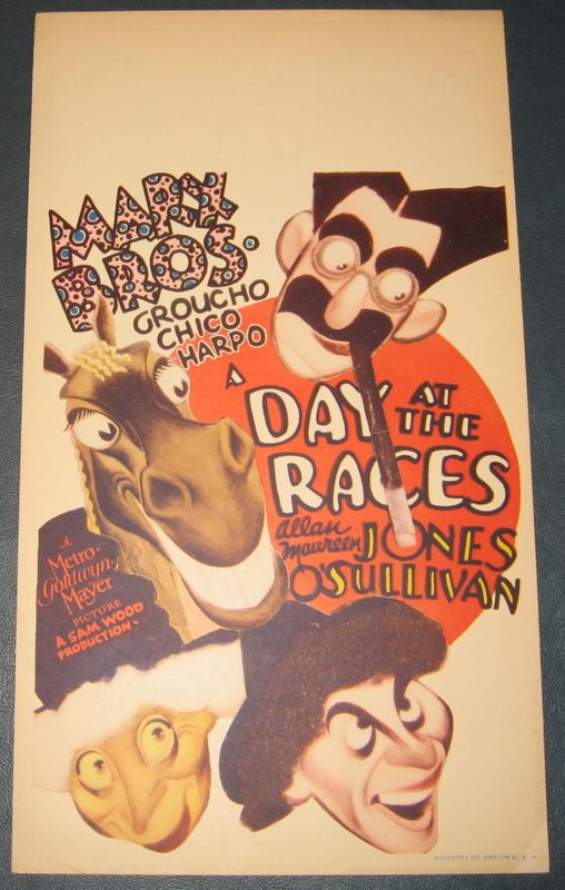 *SOLD* Marx. Bros Day At The Races (mini window card) *SOLD* Marx. Bros Day At The Races (mini window card)