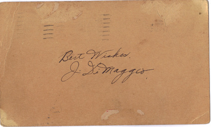 GPC Joe DiMaggio Autograph*SOLD*