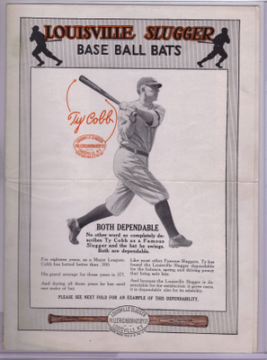 Advertising Poster of Louisville Slugger Advertising Poster of Louisville Slugger