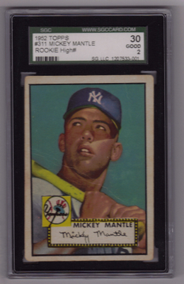 1952 Topps Mickey Mantle Rookie Card*sold*