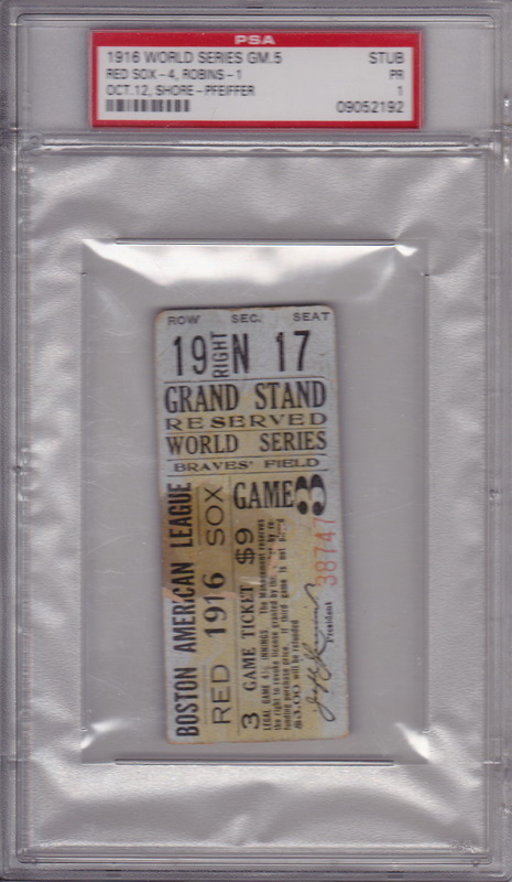 1916 World Series GM. 5 Ticket