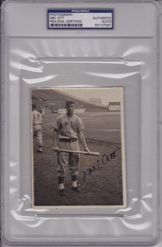 Mel Ott Autographed Photo