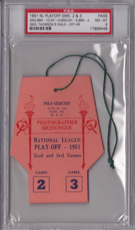 1951 NL Play Off Pass
