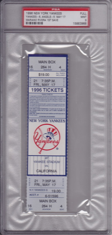 Mariano Rivera First Save Full Ticket