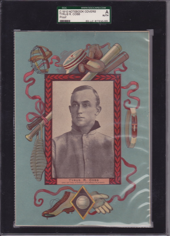 Ty Cobb Notebook Cover Proof