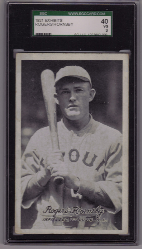 Rogers Hornsby Exhibit Card