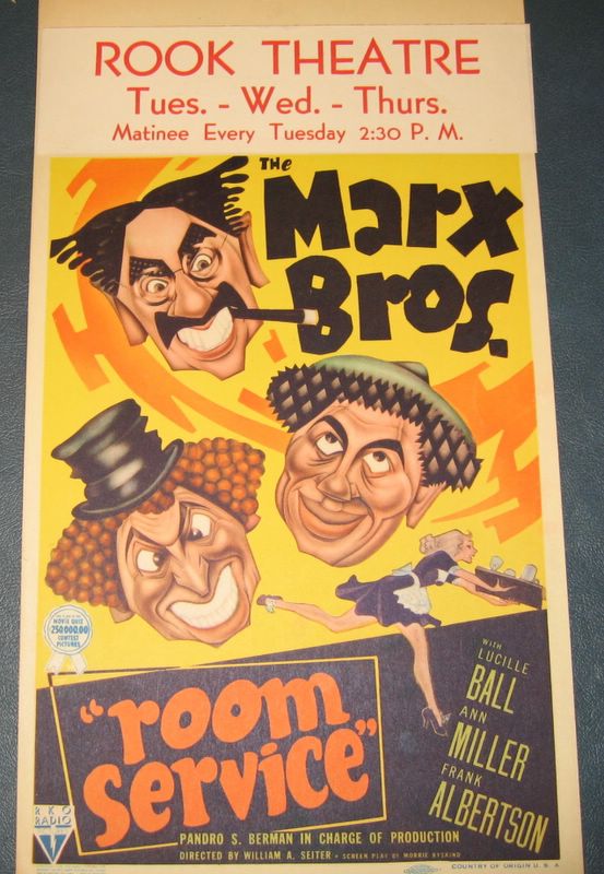 *SOLD* Marx Bros. Room Service (mini window card)