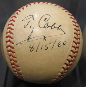 Ty Cobb Signed Baseball*SOLD* Ty Cobb Signed Baseball*SOLD*