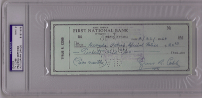 Ty Cobb Check *SOLD*