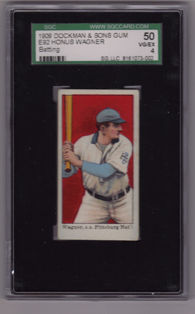 E92 Honus Wagner Baseball Card