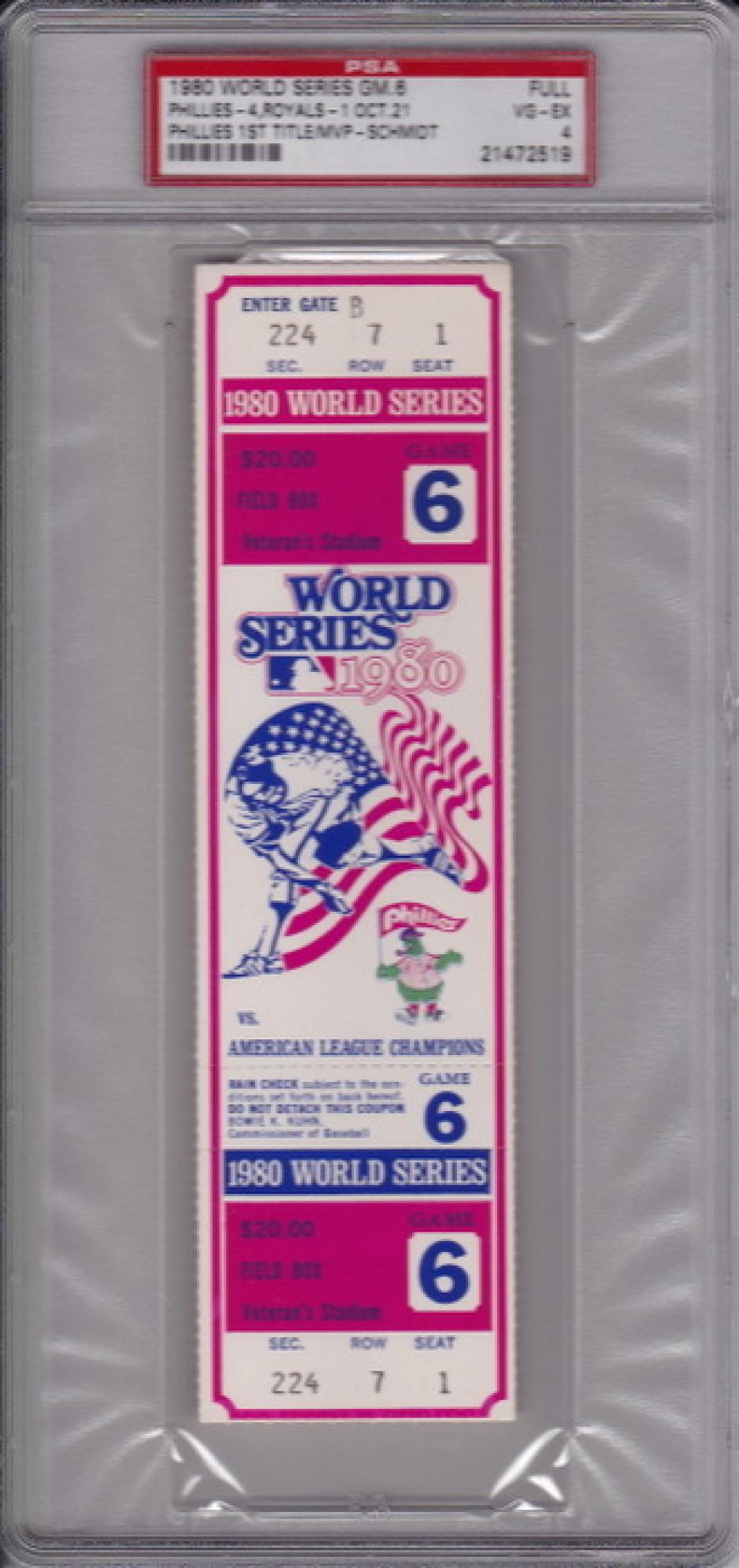 1980 World Series, Game 6: Royals @ Phillies 