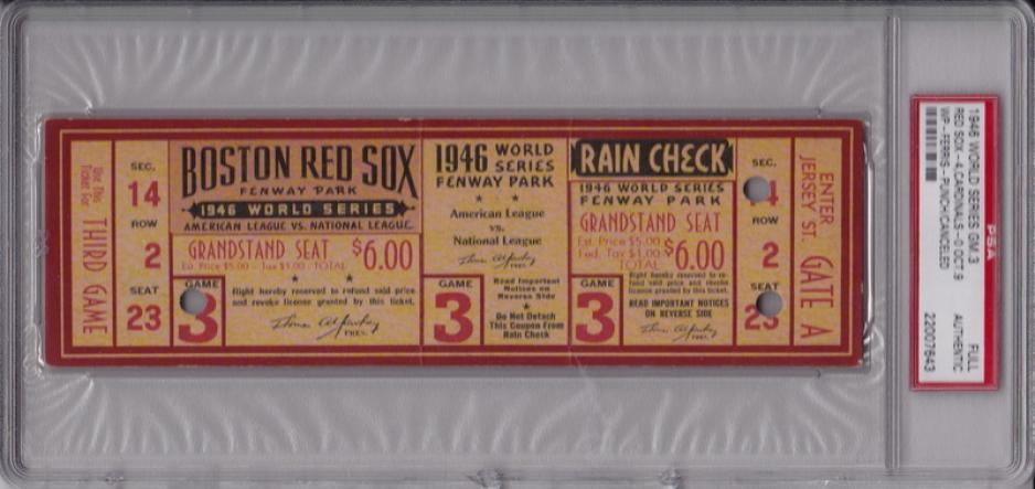 1946 World Series Game 3 Full Ticket PSA Sold AndyImperato Com   Desktop 078 