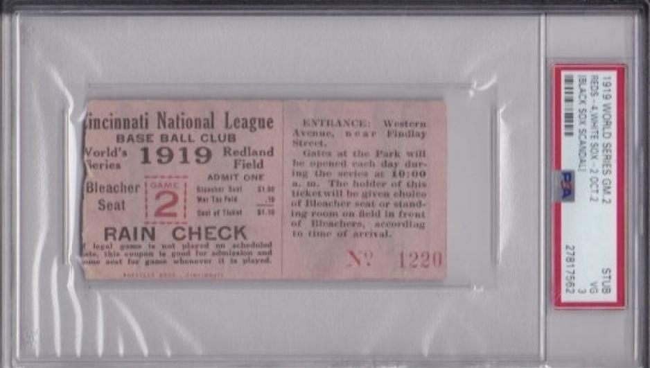 1919 World Series Game 2 Black Sox Ticket SOLD AndyImperato Com   Fullsizeoutput 56c 