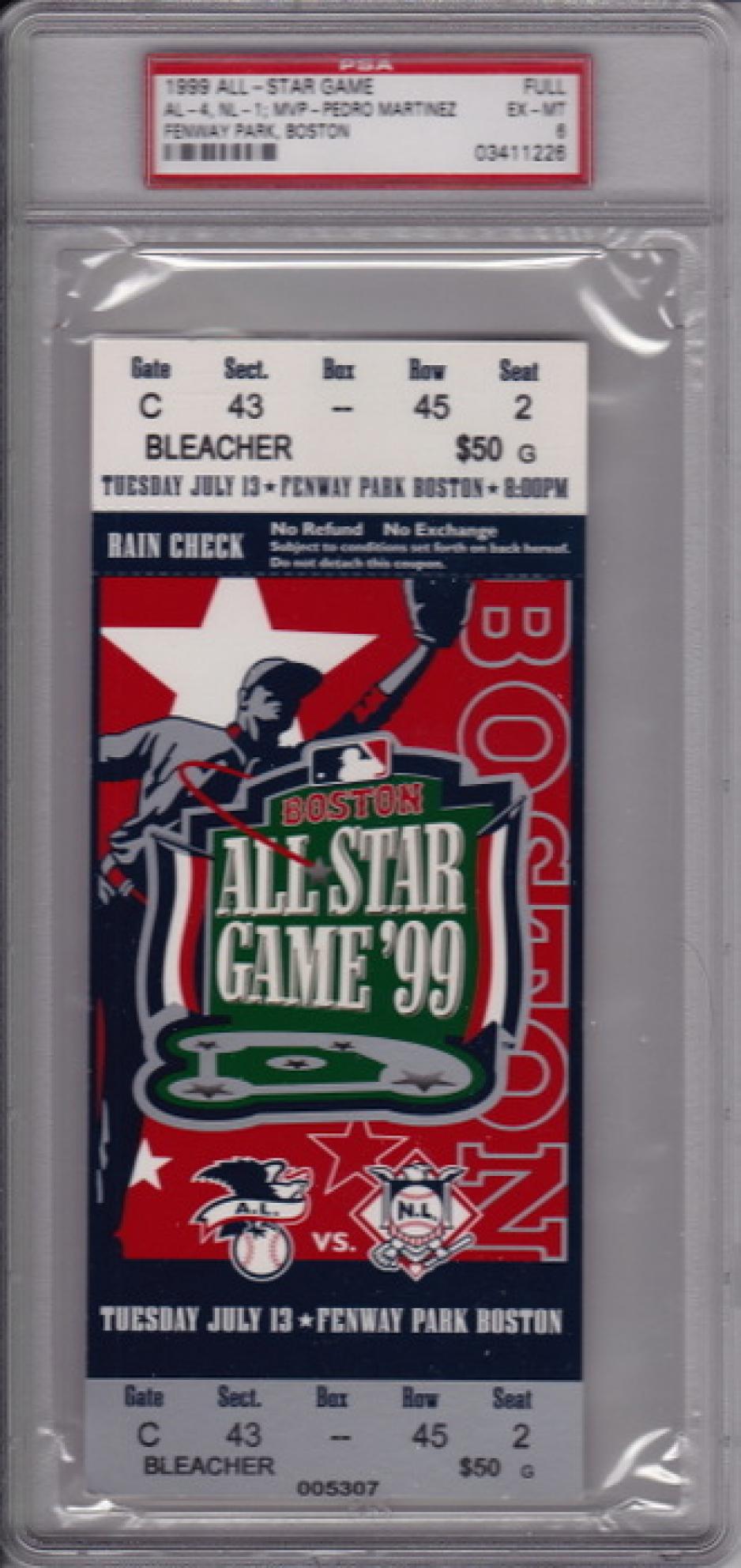 1999 All Star Game Full Ticket SOLD